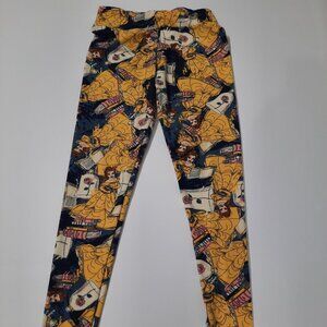 Lularoe Leggings Disney Beauty and The Beast One Size Belle Books